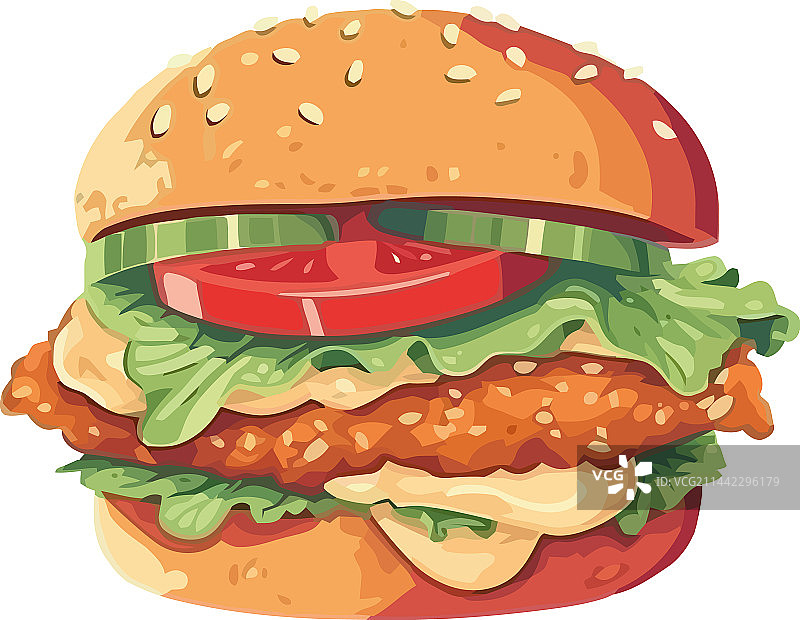 美味的汉堡快餐图片素材