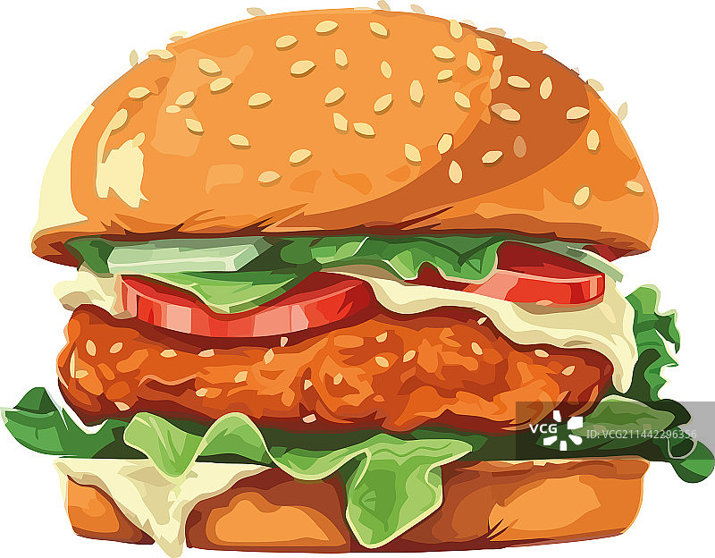 烤芝士汉堡套餐图片素材