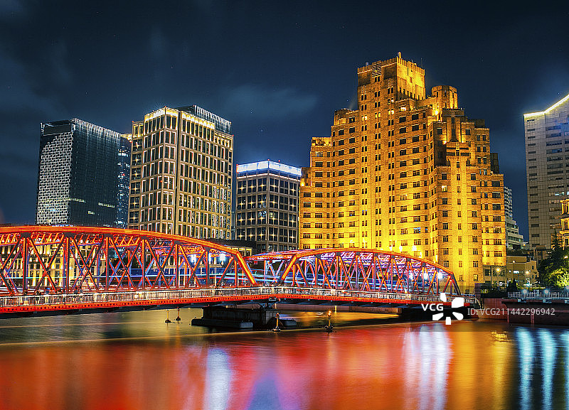 上海外白渡桥夜景图片素材