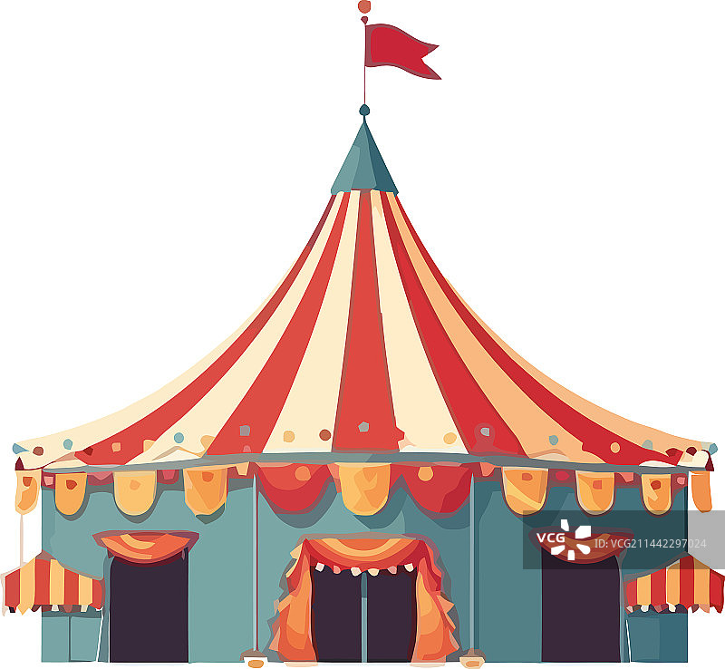 彩色嘉年华帐篷带来庆祝欢乐图片素材