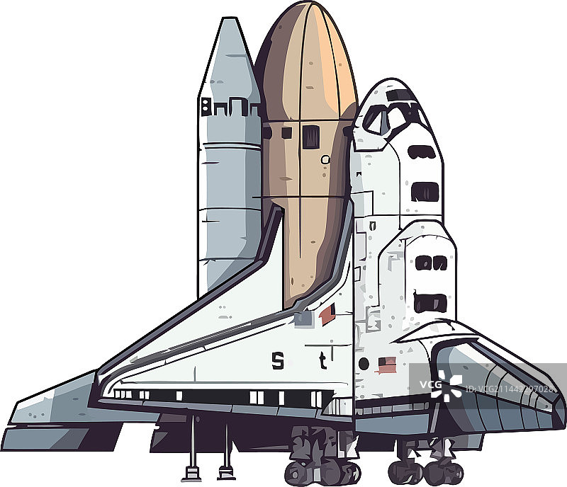 用于成功太空旅行的未来主义宇宙飞船图片素材