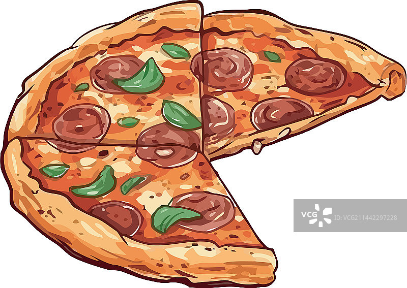 美味的马苏里拉奶酪披萨图片素材