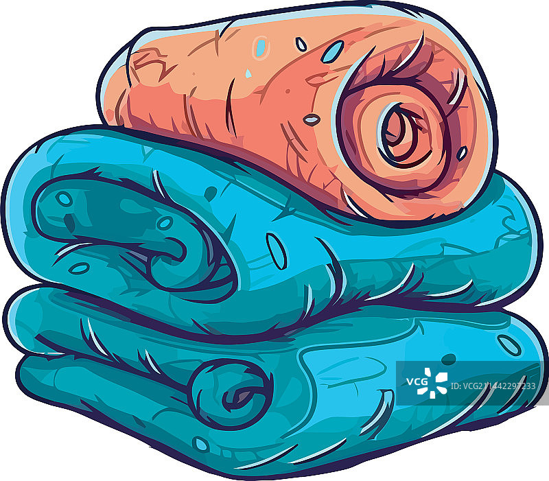 螺旋形卷起的蓬松毛巾图片素材