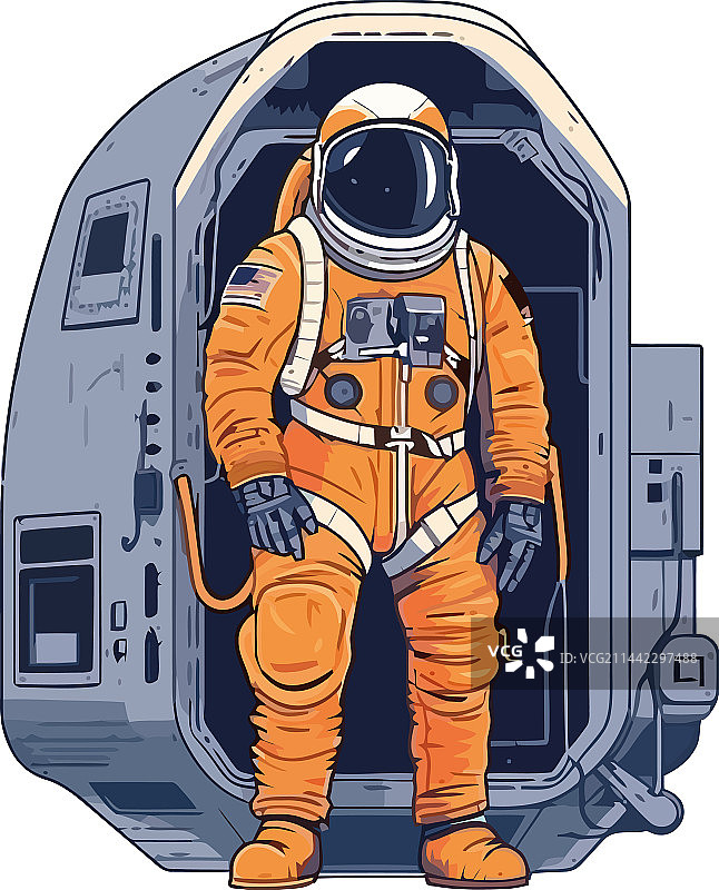 太空舱内的宇航服宇航员图片素材