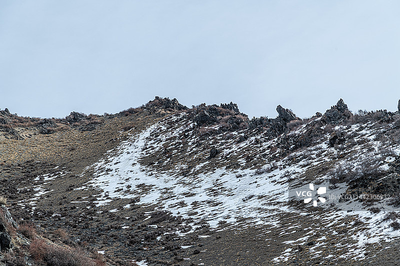 雪地公路 G318国道 川藏线 公路 沿途风光图片素材