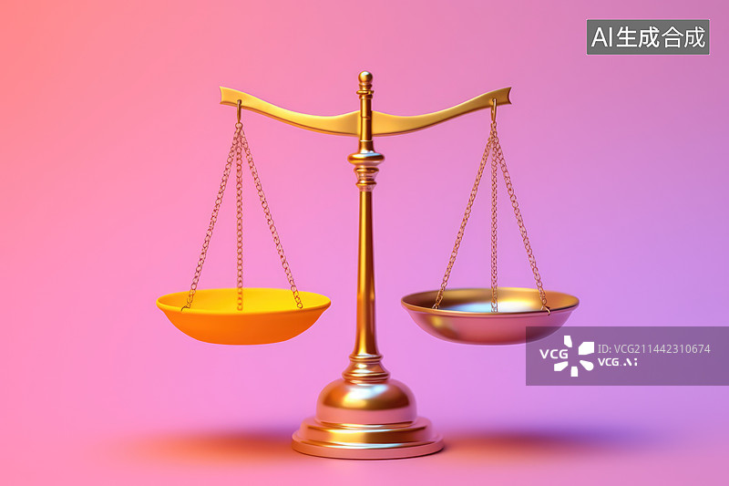 【AI数字艺术】正义和平等概念的法律尺度,世界知识产权日图片素材