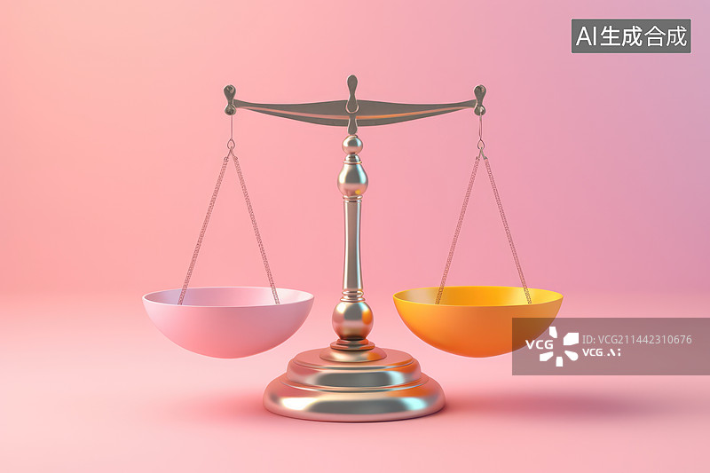 【AI数字艺术】正义和平等概念的法律尺度,世界知识产权日图片素材