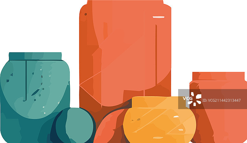 白色背景上的食品容器图片素材