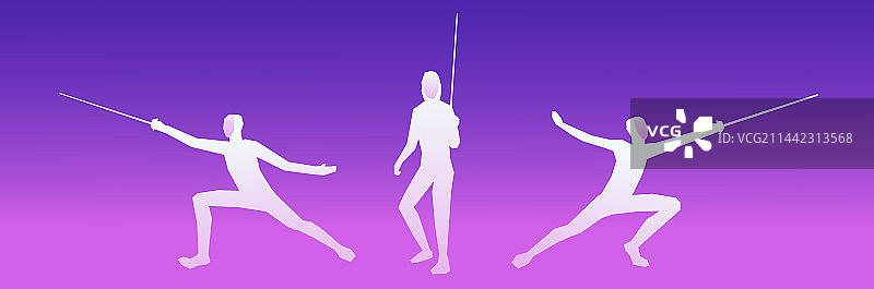 击剑矢量插画图片素材