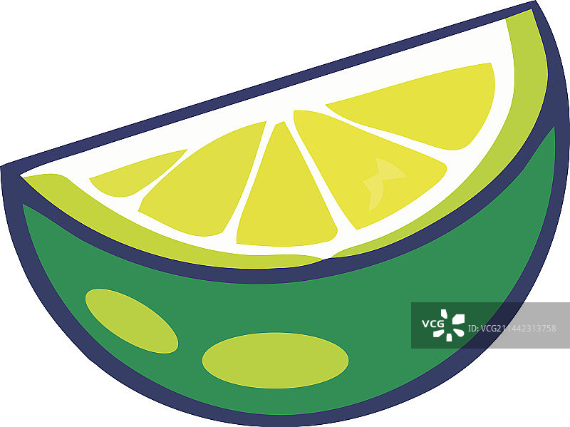 新鲜健康的多汁青柠切片图片素材