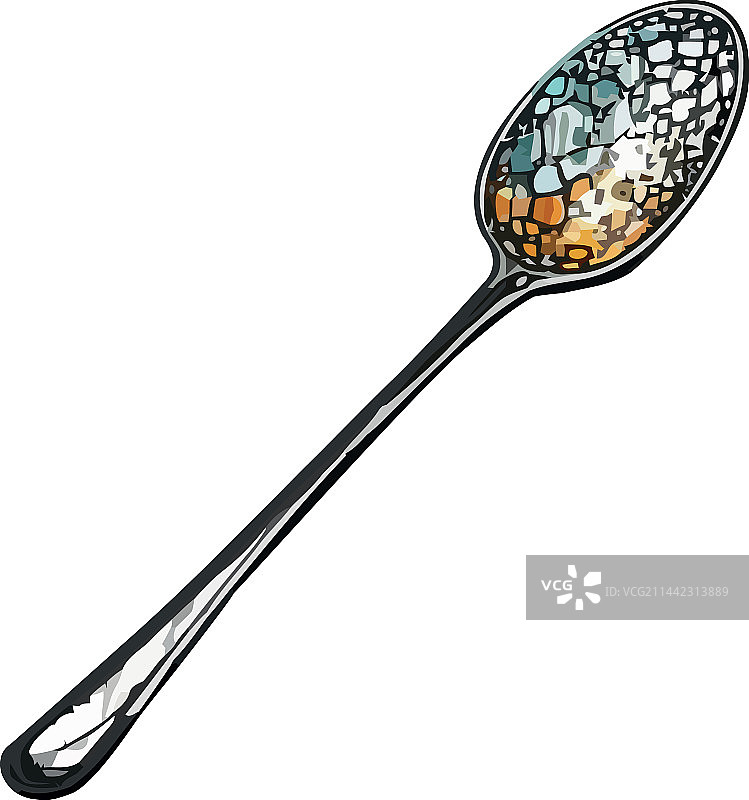 干净白色背景上的闪亮银器图片素材