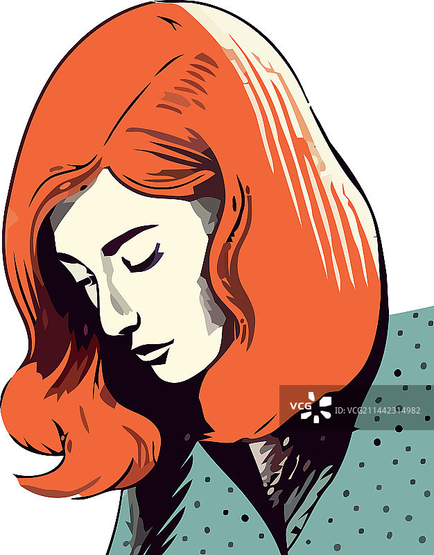 发型可爱的年轻女人图片素材