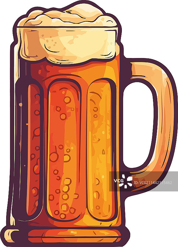 玻璃杯中泡沫丰富的啤酒庆祝图片素材