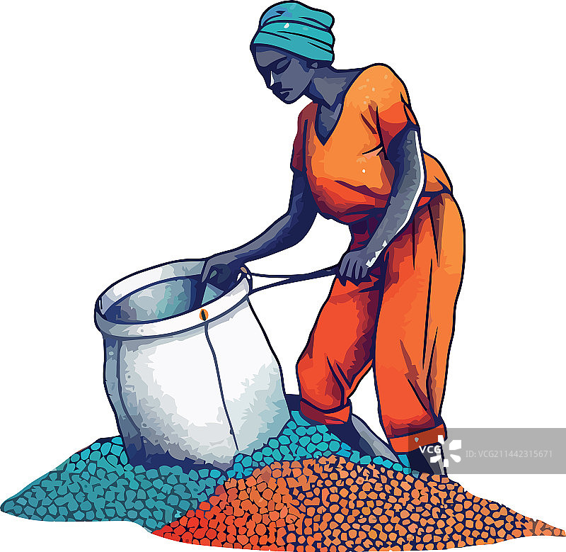 拿着一碗有机食物的非裔女子图片素材