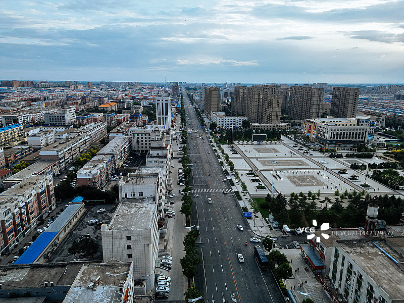 白城市 白城站 海明路 民生中学 市民广场 白城文化中心 航拍图片素材