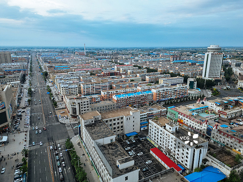 白城市 白城站 海明路 民生中学 市民广场 白城文化中心 航拍图片素材