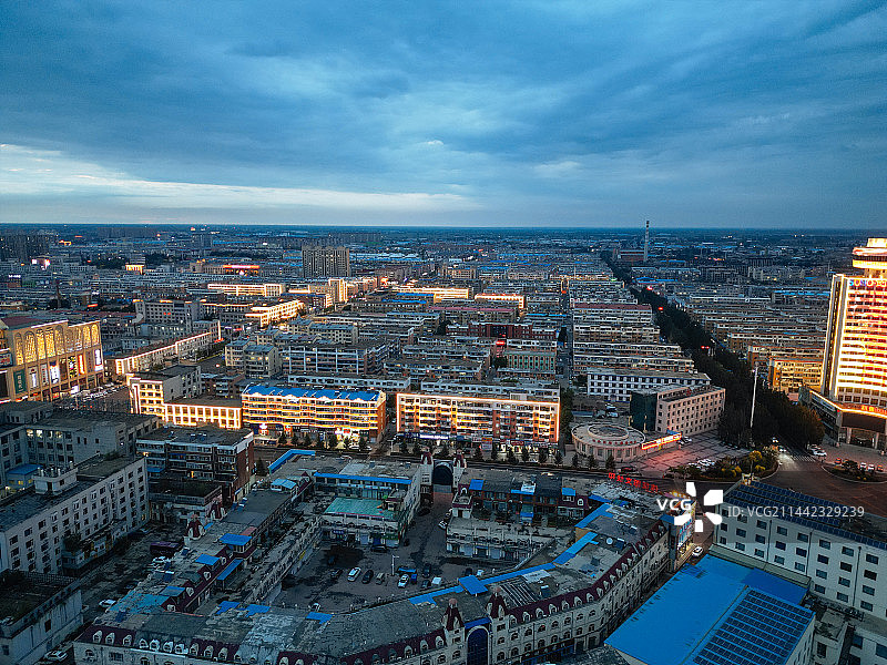 白城市 白城站 海明路 民生中学 市民广场 白城文化中心 航拍图片素材
