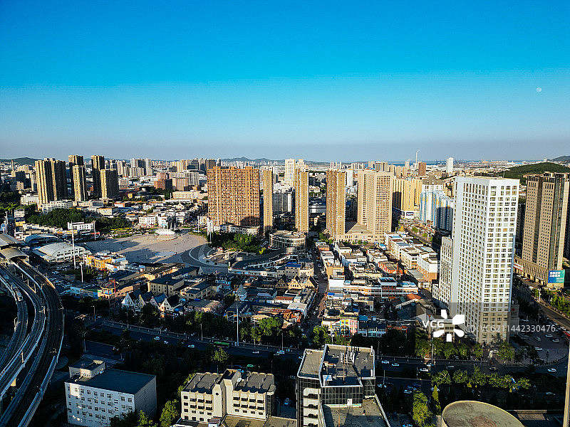 大连 金州区 银帆宾馆 炮台山公园 万达广场 开发区 航拍图片素材