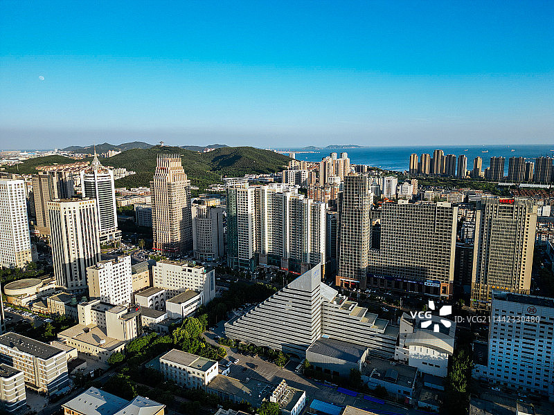 大连 金州区 银帆宾馆 炮台山公园 万达广场 开发区 航拍图片素材