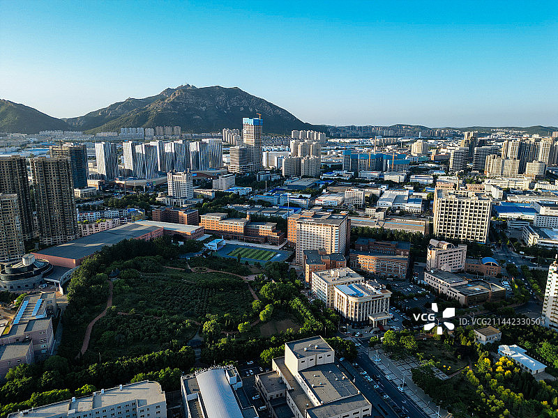 大连 金州区 银帆宾馆 炮台山公园 万达广场 开发区 航拍图片素材