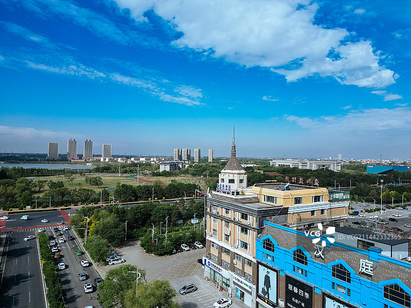 大庆市 广电大厦 万达广场 时代广场 万宝湖 奥体中心 科学技术馆 大庆石油馆图片素材