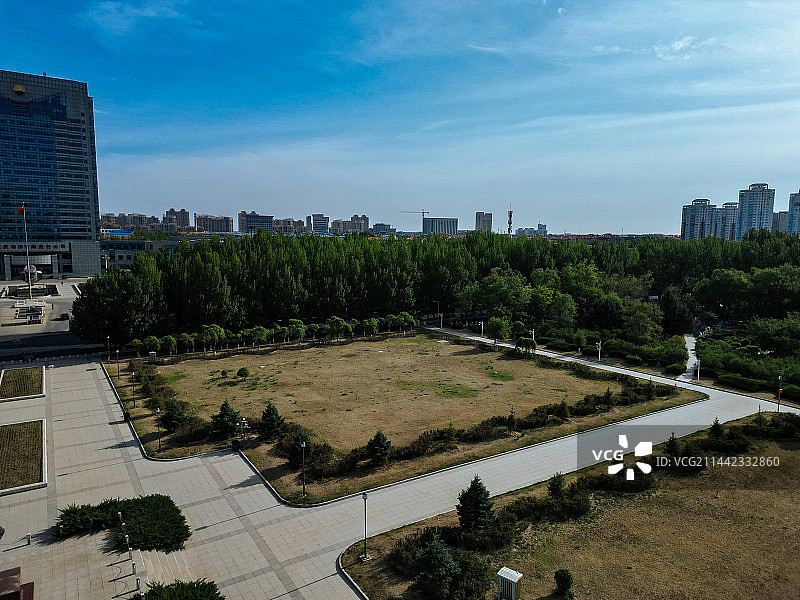 大庆市 铁人广场 万达广场 远望环岛 目标 航拍图片素材