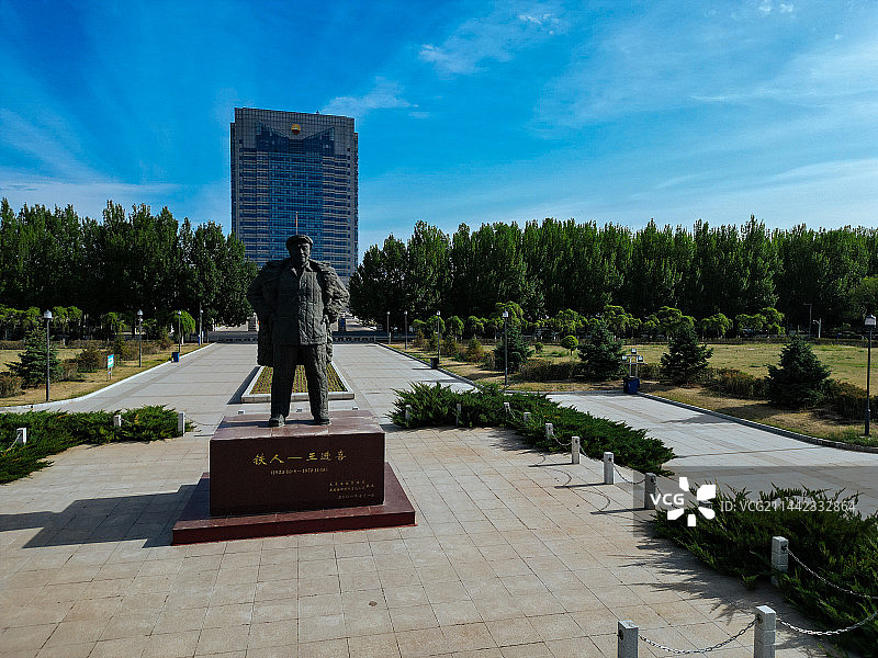 大庆市 铁人广场 万达广场 远望环岛 目标 航拍图片素材