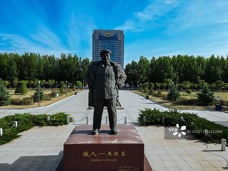 大庆市 铁人广场 万达广场 远望环岛 目标 航拍图片素材