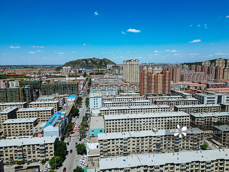 辽阳县 地标 航拍 辽鞍路 首山公园图片素材