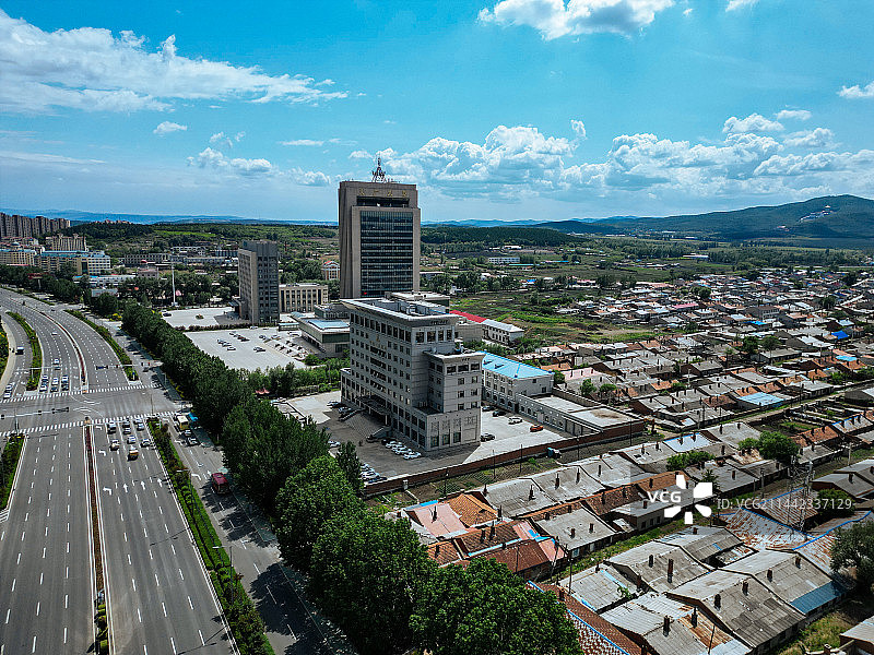 双鸭山市 市政广场 博物馆 广大厦 世纪大道 新城 尖山区图片素材