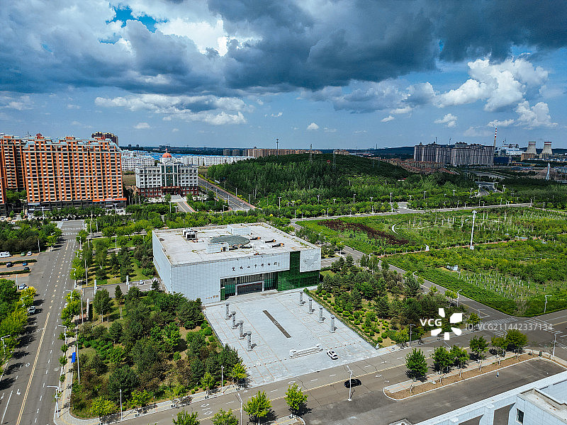 双鸭山市 市政广场 博物馆 广大厦 世纪大道 新城 尖山区图片素材