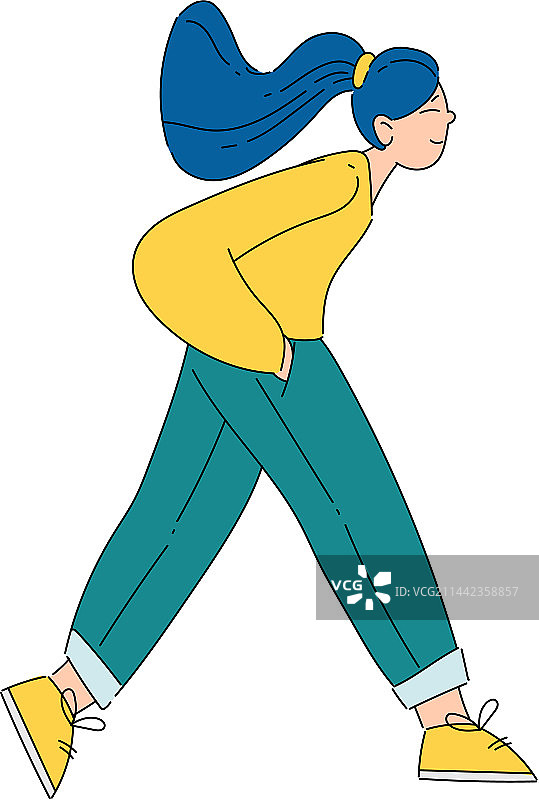 眺望远方，对某事感兴趣的女人图片素材