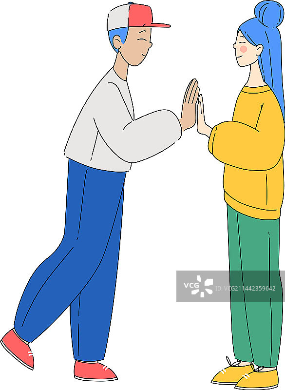 男女互相安慰图片素材