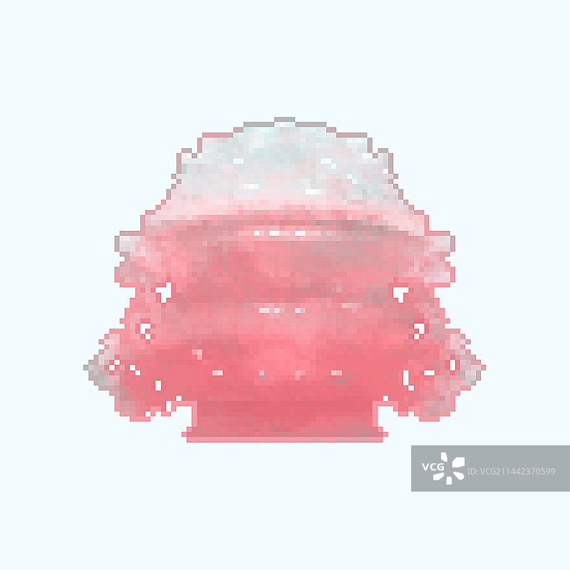 像素风创意文物粉色鼎图片素材