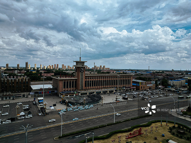 齐齐哈尔市 齐齐哈尔站 汇博广场 大商新玛特 中华路 建华区 地标图片素材