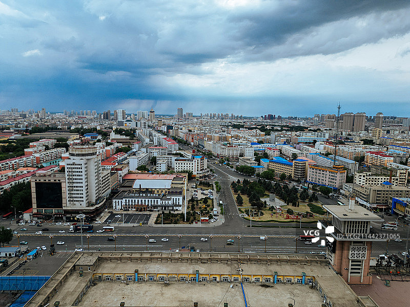 齐齐哈尔市 齐齐哈尔站 汇博广场 大商新玛特 中华路 建华区 地标图片素材