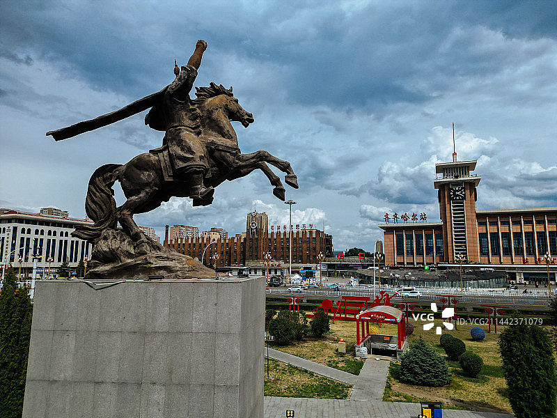 齐齐哈尔市 齐齐哈尔站 汇博广场 大商新玛特 中华路 建华区 地标图片素材