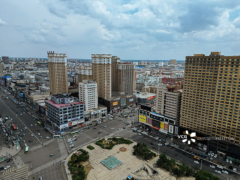 齐齐哈尔市 鑫茂大厦 百货大厦 劳动湖 人文化宫 龙沙公园  中环广场图片素材
