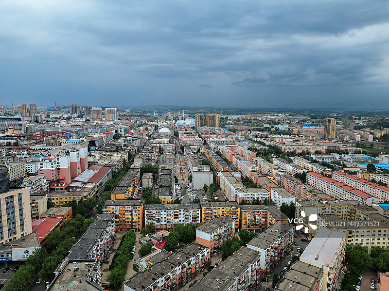 鹤岗 振兴广场 天水湖公园 建设大厦 科技馆 人民医院图片素材