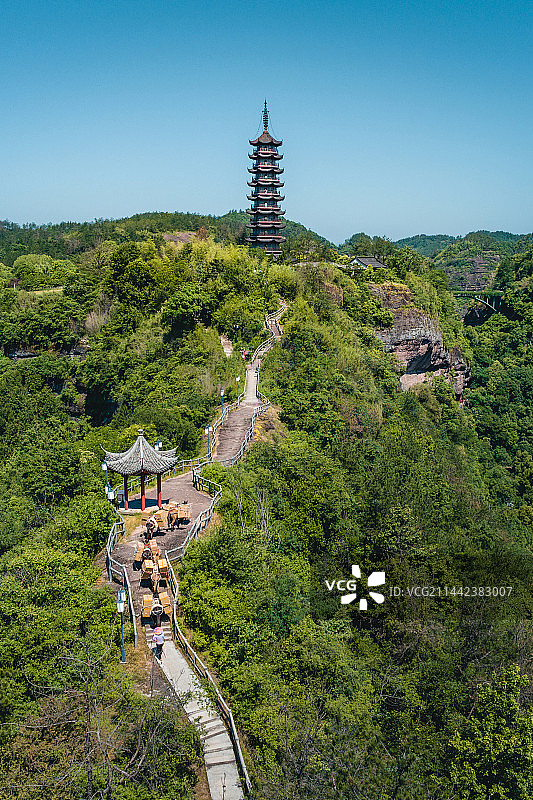 永康方岩航拍驼队图片素材