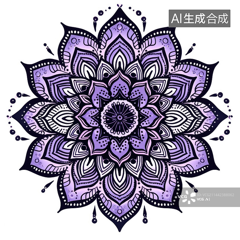 【AI数字艺术】曼陀罗绘画禅绕图案图片素材