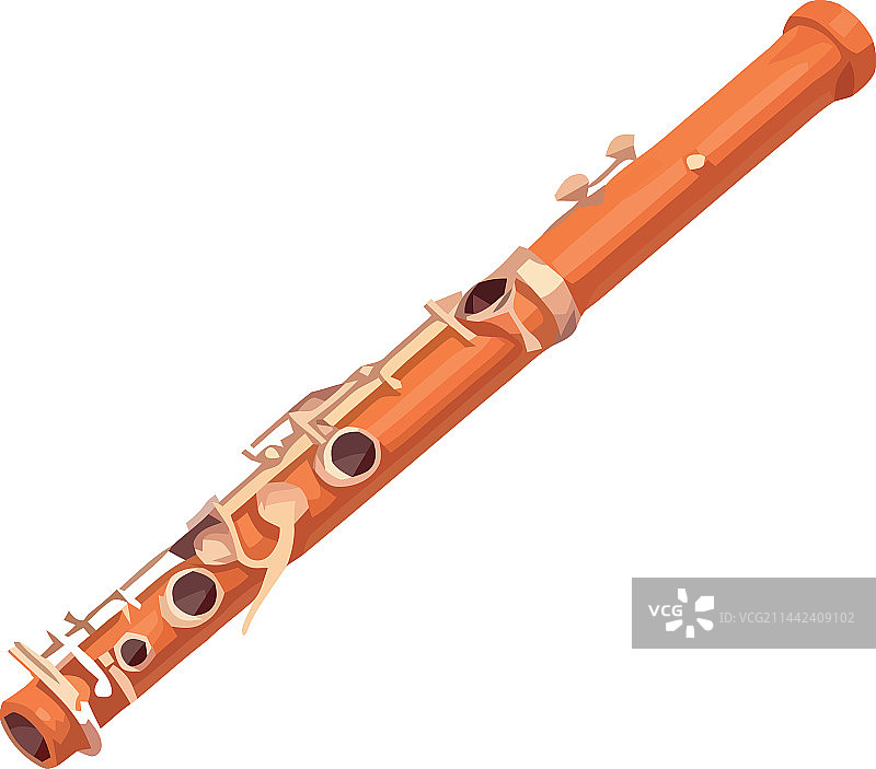 闪亮的黄铜长笛演奏和谐乐曲图片素材