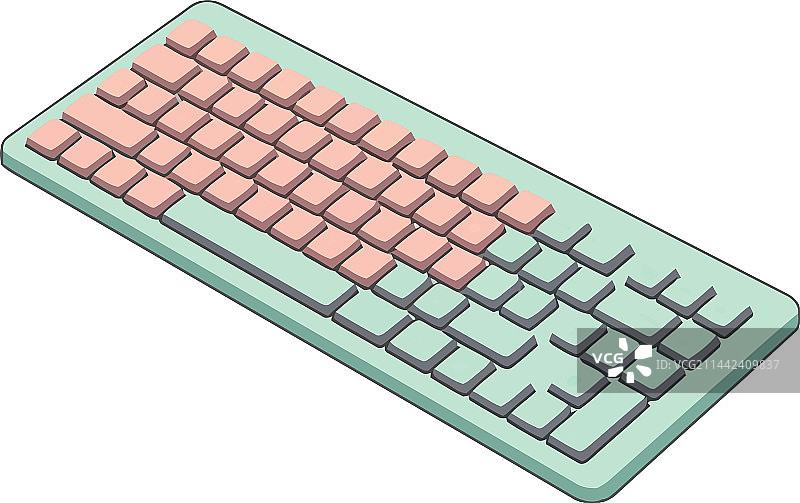 在现代电脑键盘上按按钮图片素材
