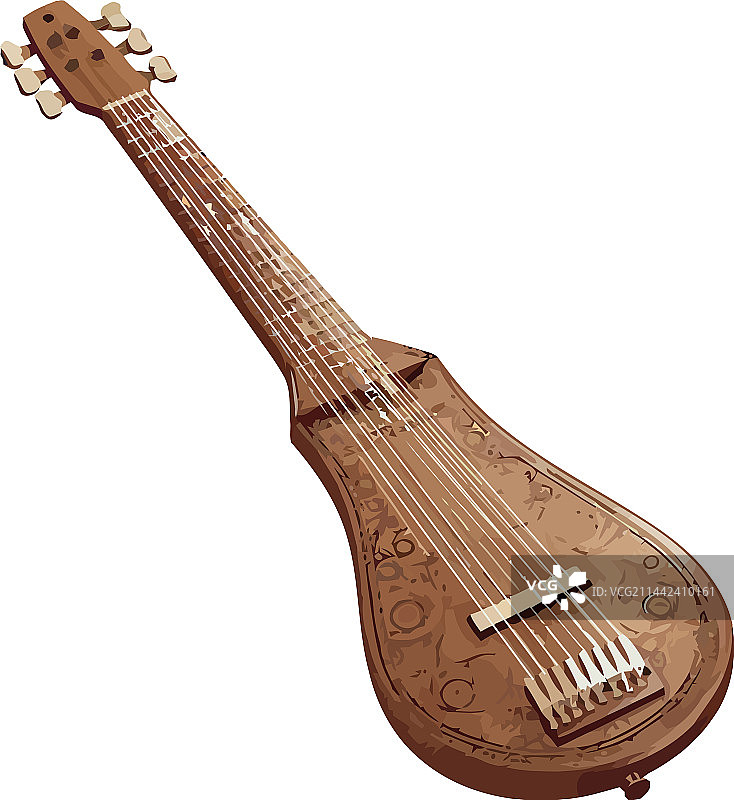 复古吉他木质指板图片素材