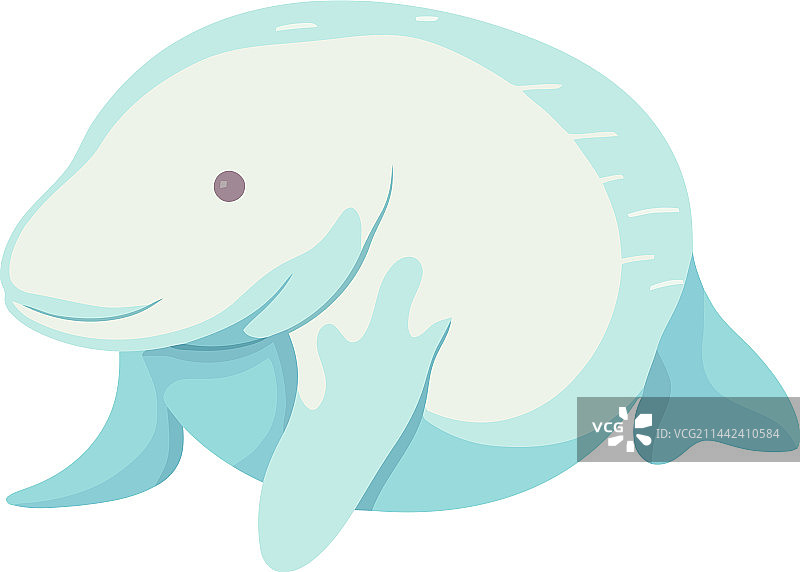 白色背景上可爱的海牛图片素材