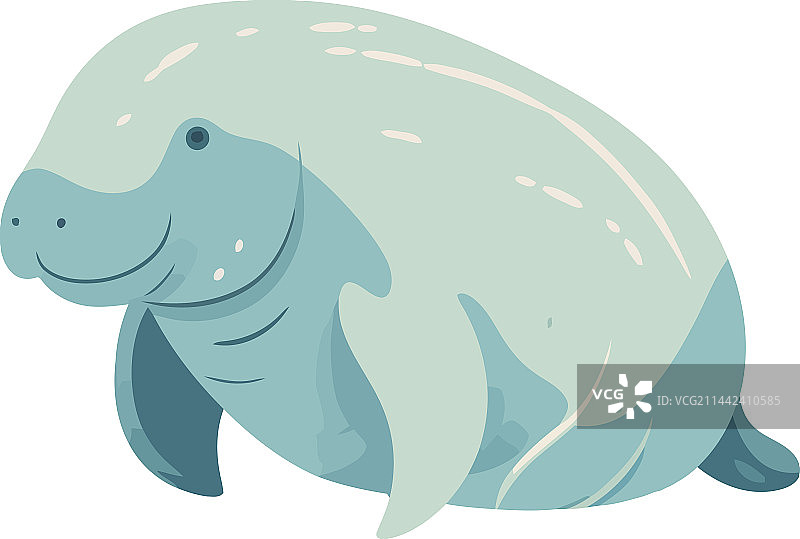 微笑的海牛可爱动物图片素材