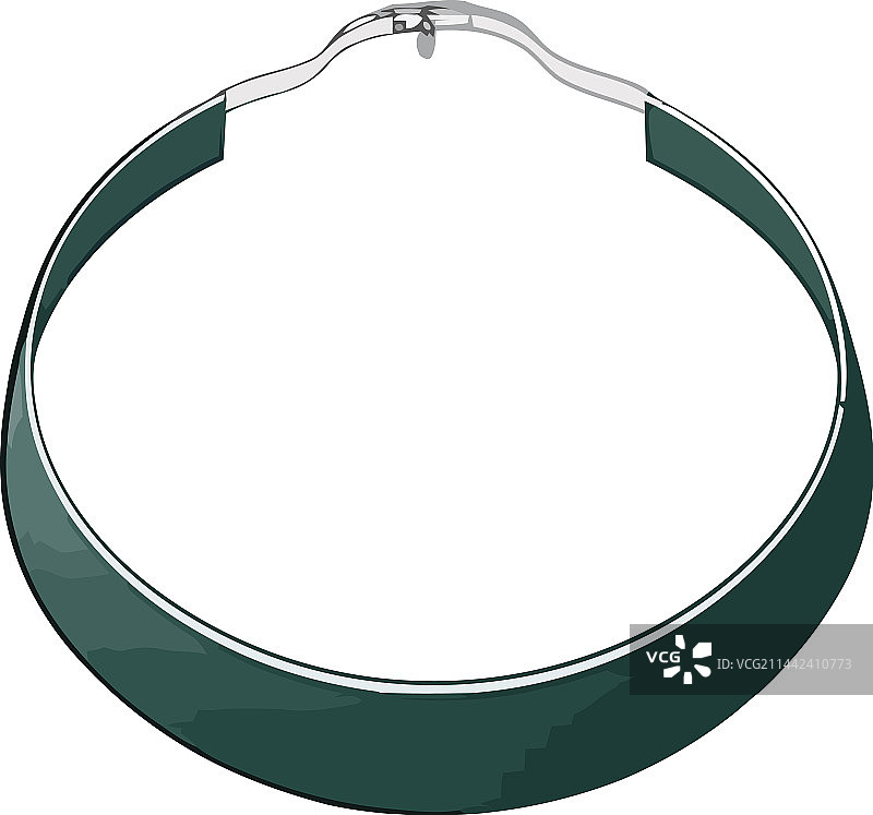 白色背景上的女性项圈图片素材