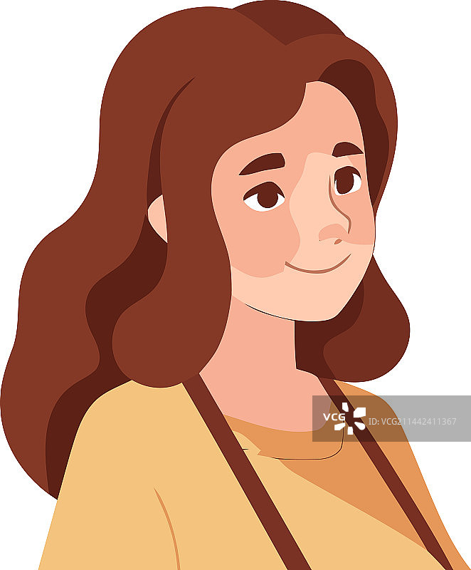 快乐的棕发青少年看着标牌图片素材