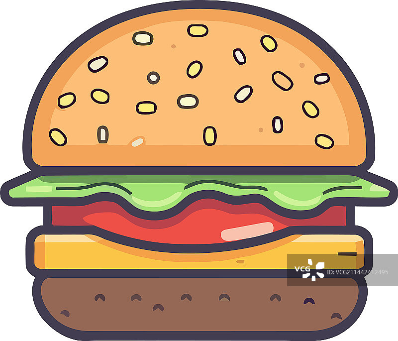 烤牛肉芝士汉堡图片素材