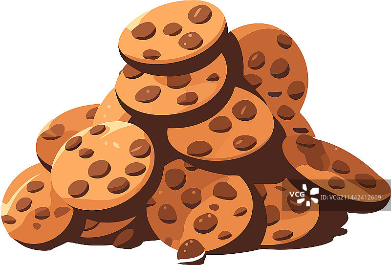 新鲜巧克力饼干甜点图片素材